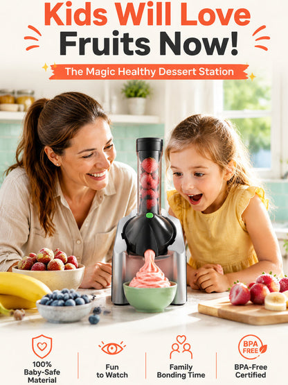 🔥 SAVE 60% + 🍦 Family Fruit Ice Cream Maker – 100% Natural, No Added Sugar & BPA-Free