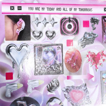 ✨ Retro & Future Sticker Book - Cyberpunk Neon × Dreamcore Fantasy 🌌💖