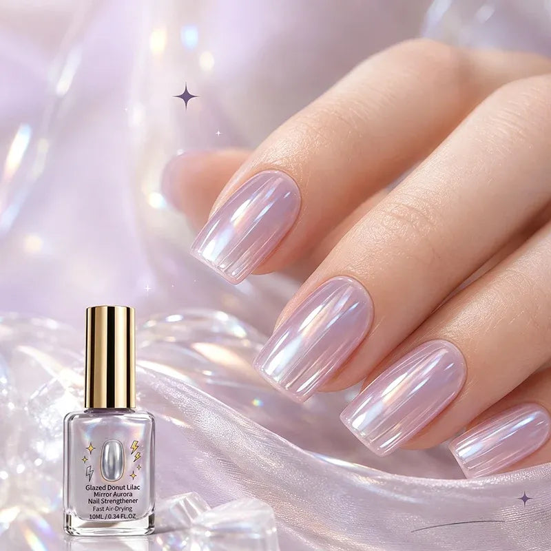 📢📢50% OFF !! ⏰Lilac Glossy Mirror Nail Strengthener✨