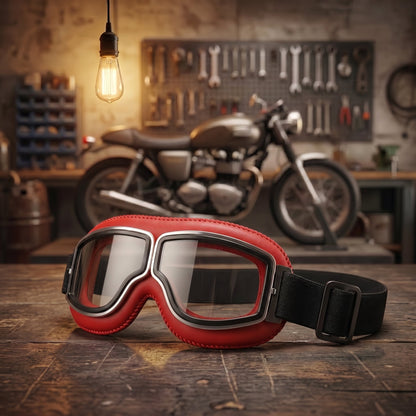 🔥 OTG Vintage Motorcycle Goggles (Fits Over Glasses)