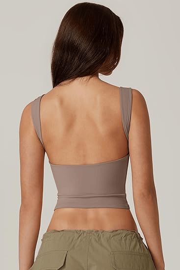 ⏰LAST DAY 50% OFF🔥Women's Sexy Open Back Sleeveless Crop Tank