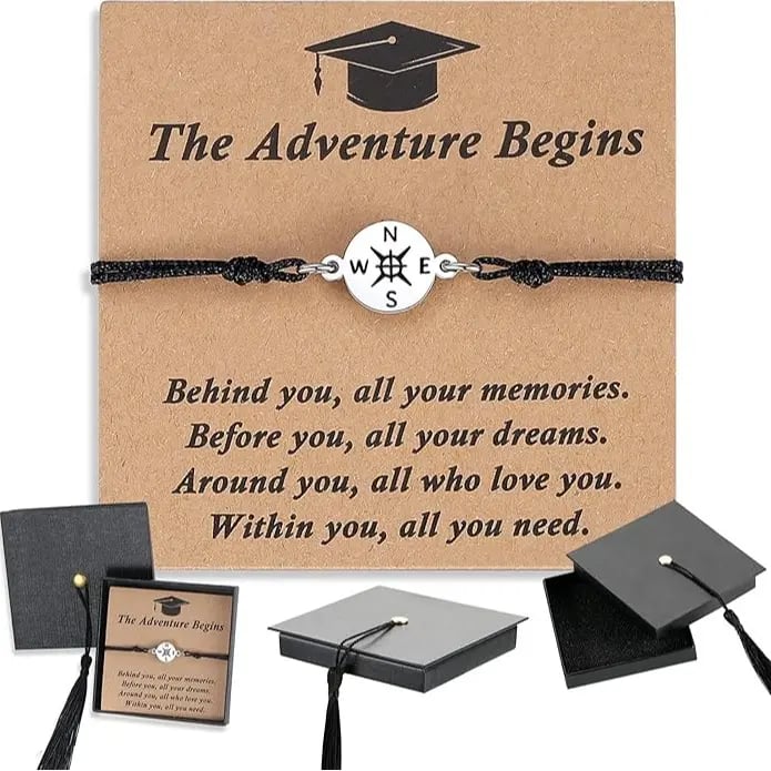 🎓2026 Graduation Gifts: Compass Bracelet Set – The Adventure Begins🧭