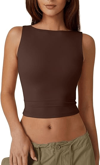 ⏰LAST DAY 50% OFF🔥Women's Sexy Open Back Sleeveless Crop Tank
