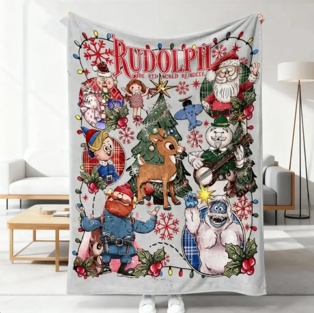 2026 Hot Sale🎄 Rudolph the Red-Nosed Reindeer Christmas Blanket