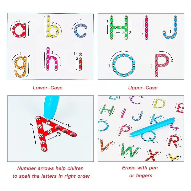 🔥LAST DAY 49% OFF - 2-in-1 Double Sided Magnetic Alphabet Edition