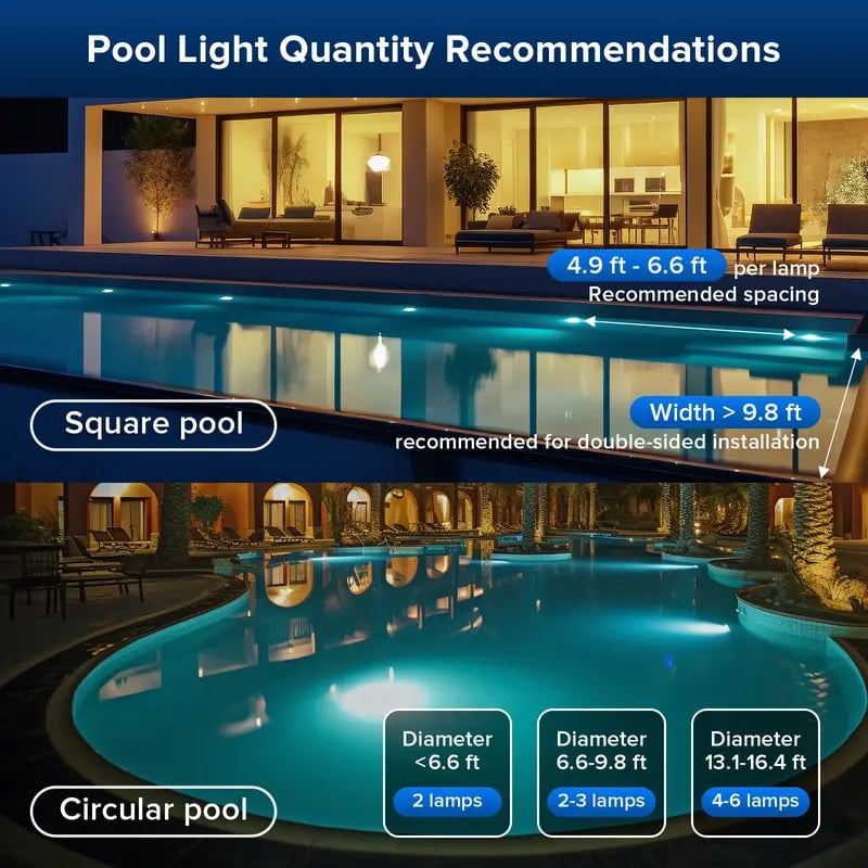 🌟💧 Swimming pool RGB lights – IP68 Waterproof Underwater Light, 3X Brighter, 20 Colors & RF Remote 🌈🎮