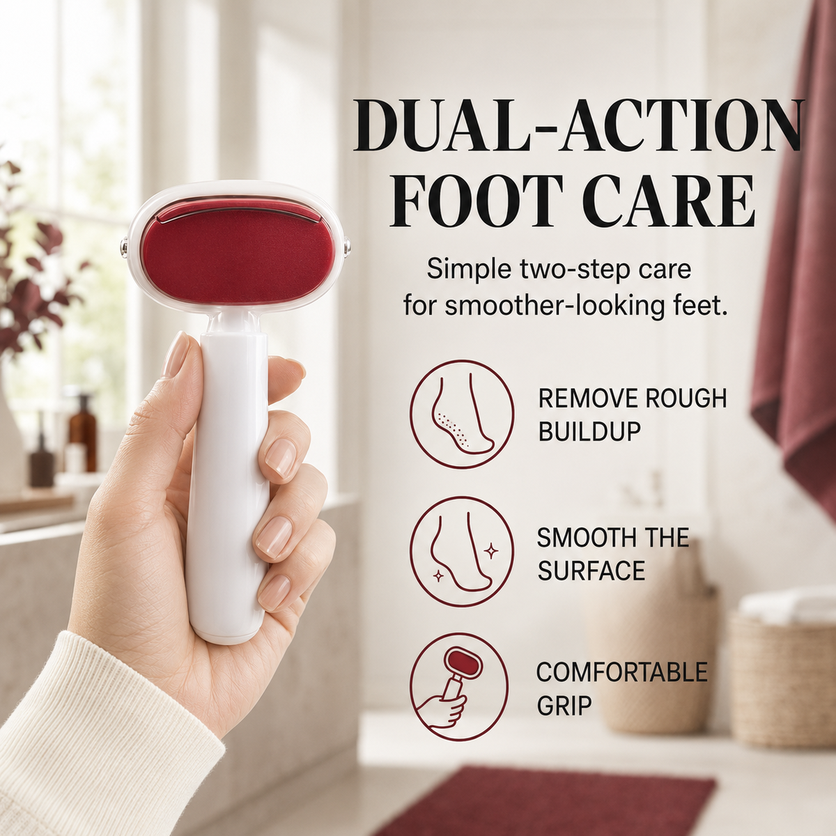 Dual‐Sided Foot Callus Remover, Replaceable Stainless Steel Blade Foot Scraper 🦶