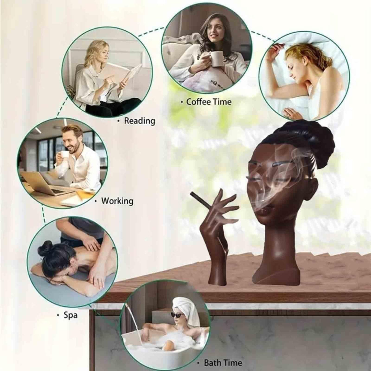 ✨ Head Incense Burner Black Woman🔥