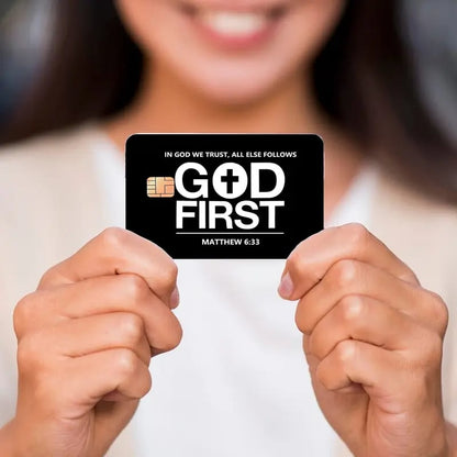 🔥Hot Sale 49% OFF - 💳✝️ Faith & Patriot Card Sticker Set – Inspirational Credit Card Stickers with Cross & Scripture Designs