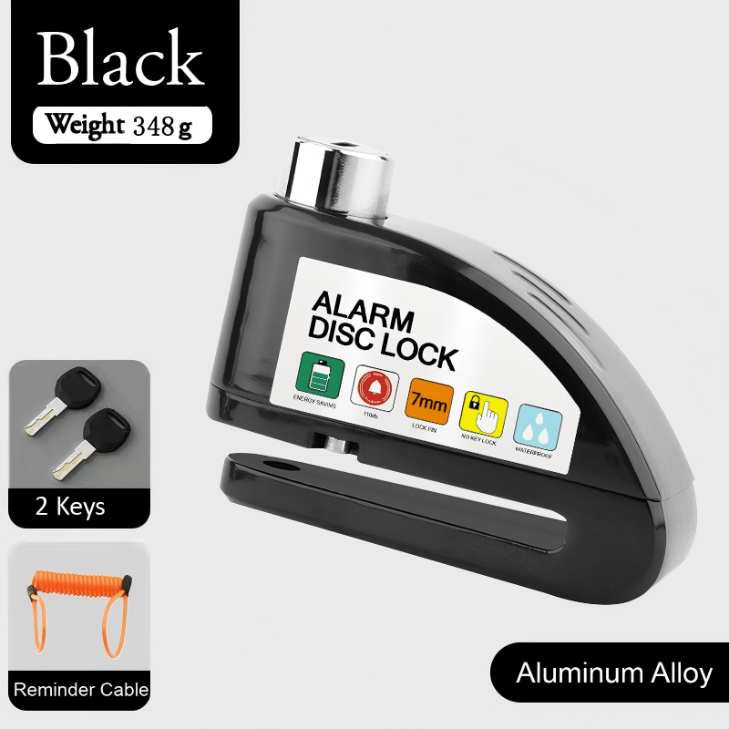 🛡️ Heavy-Duty Security: 110dB Intelligent Alarm Disc Lock