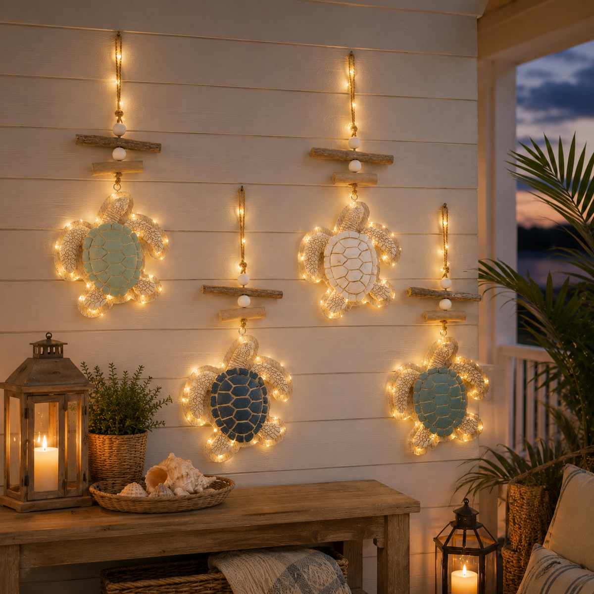 Last Day 49% OFF🔥Glowing Coastal Sea Turtle Wall Art