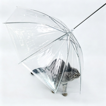 Pet Umbrella with Leash Chain, Waterproof Dog Walking Rain Umbrella
