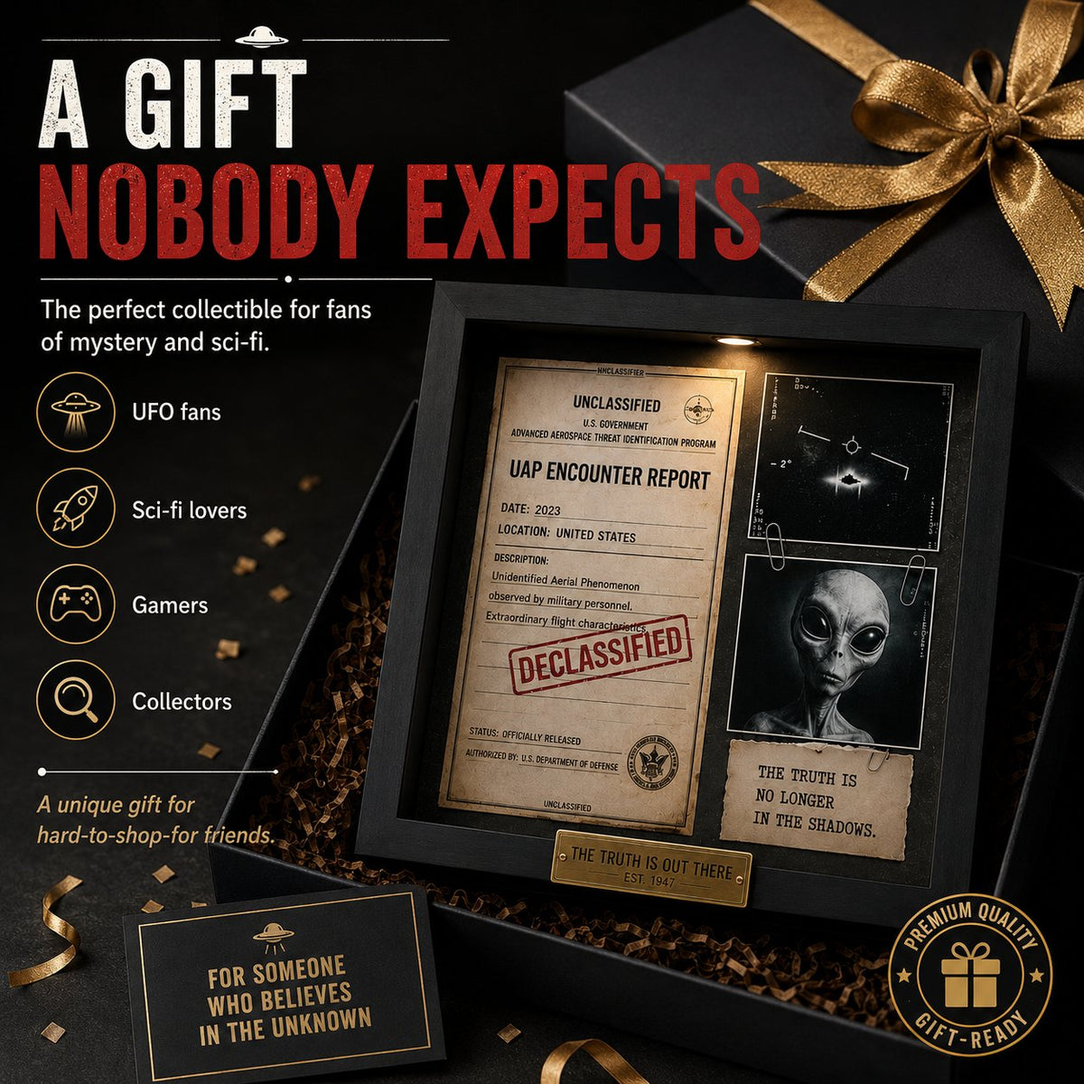 🔥Last Day 49% OFF - 👽 Declassified UAP Encounter File Frame