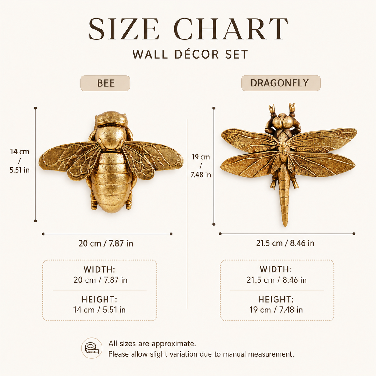 Golden Bee Wall Decor 🐝 – 3D Whimsical Insect Art