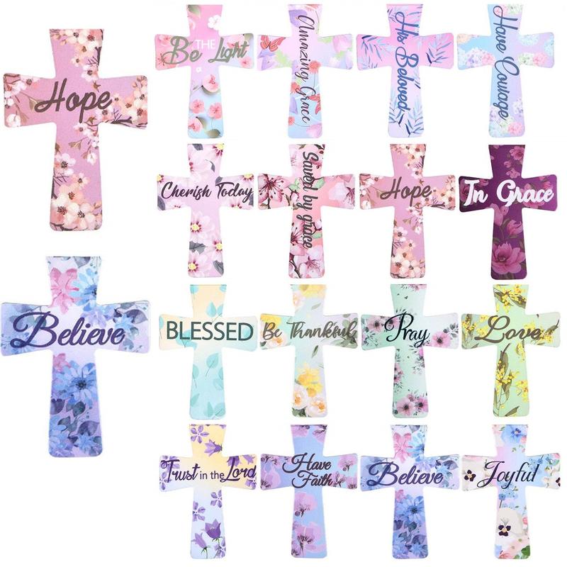 🔥LAST DAY 📖12 Pcs Magnetic Cross Bookmarks Gifts for Bible Study, Readers, Teachers, Students🌸✝️
