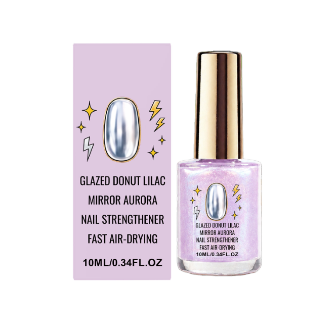 📢📢50% OFF !! ⏰Lilac Glossy Mirror Nail Strengthener✨