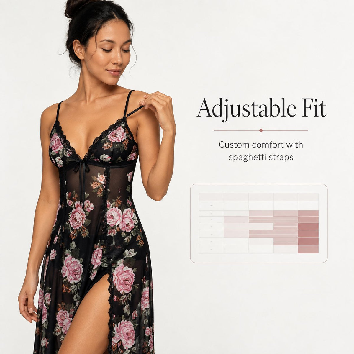 🔥Last Day 49% OFF - Sheer Floral Rose Print Maxi Dress 🎁