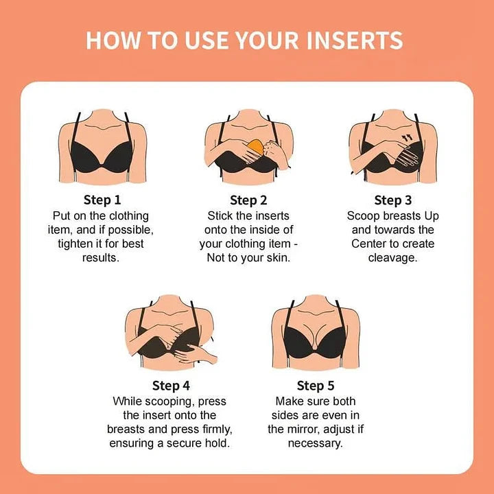 Breast Lift Sticky Insert Pads Instant Boost Double Sided Adhesive Bra Pad