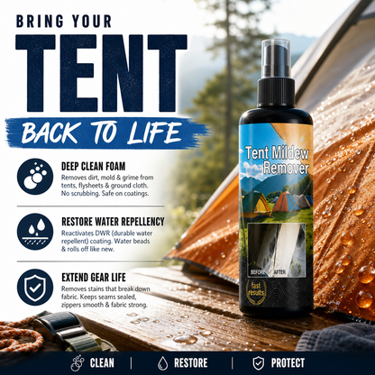 ✨ 🧴✨ 53% OFF! Outdoor Mildew Stain Cleaner – Spray on, wipes off mold instantly. Eco‑friendly, won‘t ruin waterproofing. Tent, awning, shower curtain – all like new! 🏕️💪