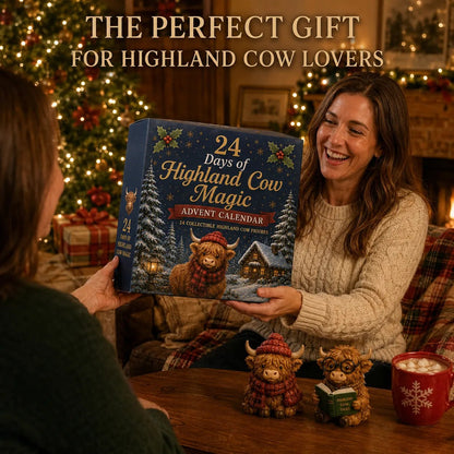 ⏳ Last Day 50% OFF – 🐮 24 Days of Highland Cow Advent Calendar | 24 Unique Highland Cow Characters with Different Outfits, Hobbies & Personalities for a Cozy Christmas Countdown 🎄
