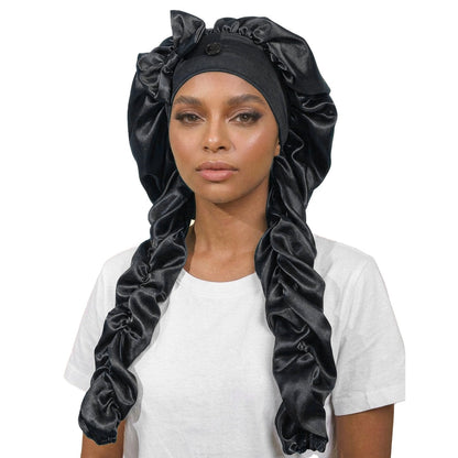 🔥 Silk Bonnet for Long Curly Hair