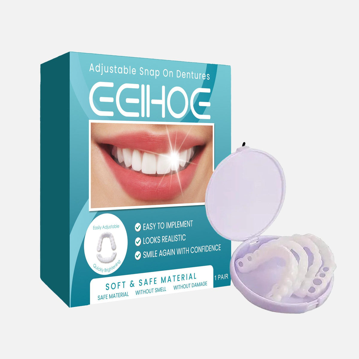 Official Brand Store - Eeihoe™Adjustable Snap-On Dentures
