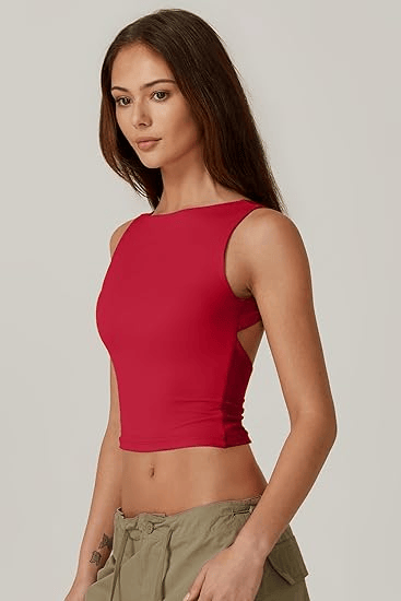 ⏰LAST DAY 50% OFF🔥Women's Sexy Open Back Sleeveless Crop Tank