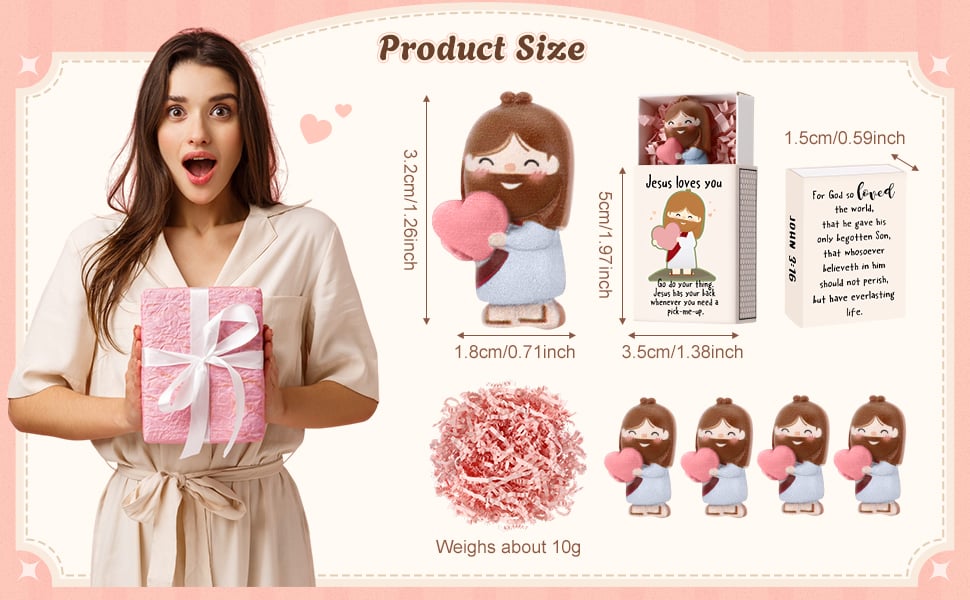 💝Valentine's Day Pre-Sale Save 50%✝️6 PCS Mini Jesus Loves You Figurines Gifts✨