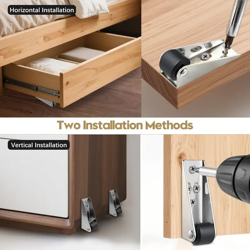✨✨🍯 Door anti-sagging pulleys– ✨ Smooth and quiet sliding – Suitable for barn doors, cabinets, and wardrobes