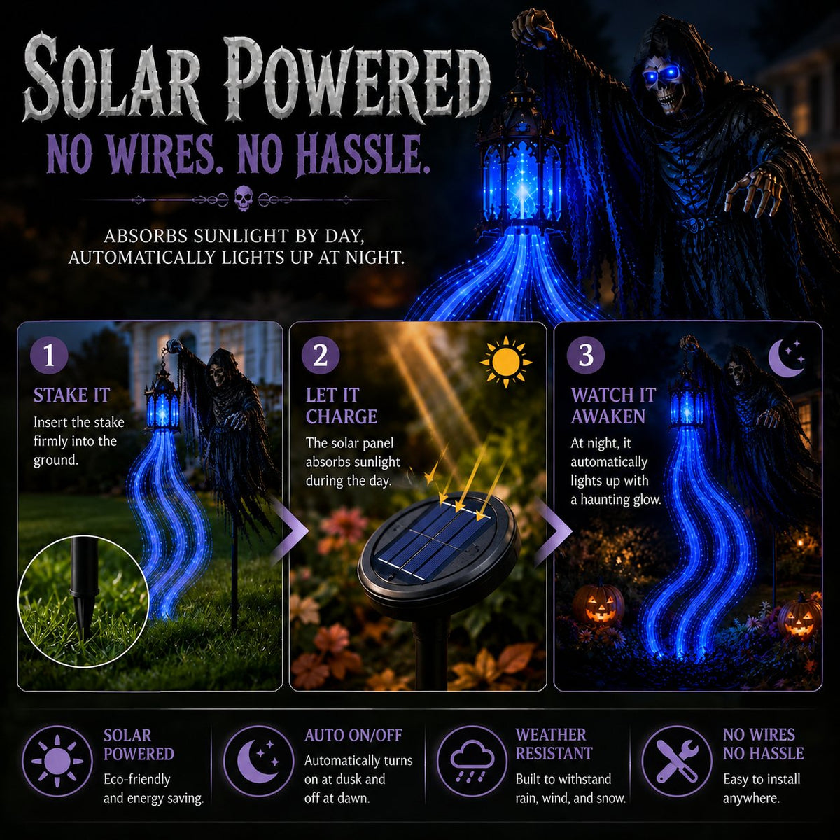 🔥🔥💀Halloween Grim Reaper's Haunting Lamp