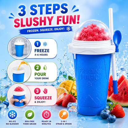 🔥 Magic Slushy Maker Cup ✨ Turn Any Drink Into A Slushie In Minutes