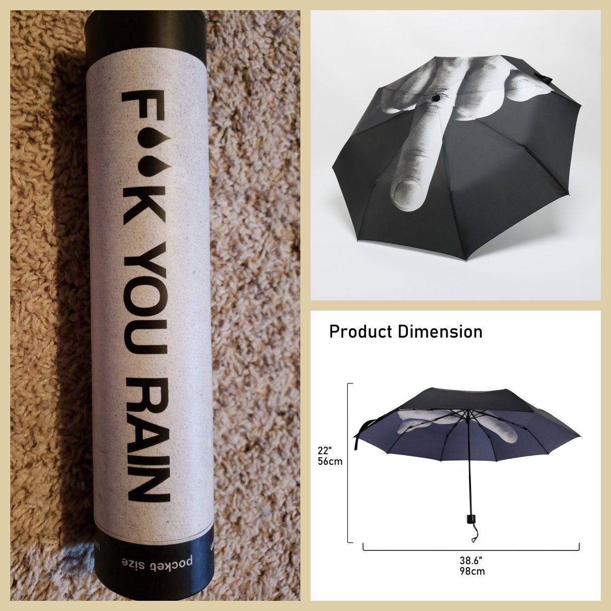 Funny Middle Finger Umbrella