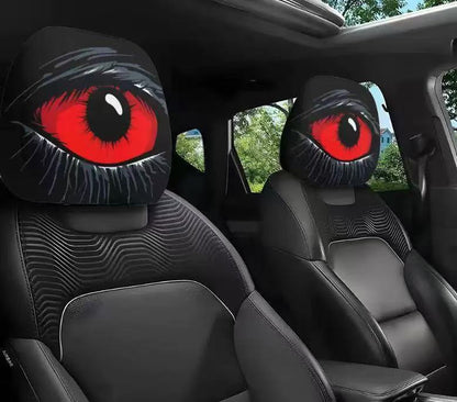 😆 Funny Cartoon Car Headrest Covers – 2PCS Universal Fit 🚗