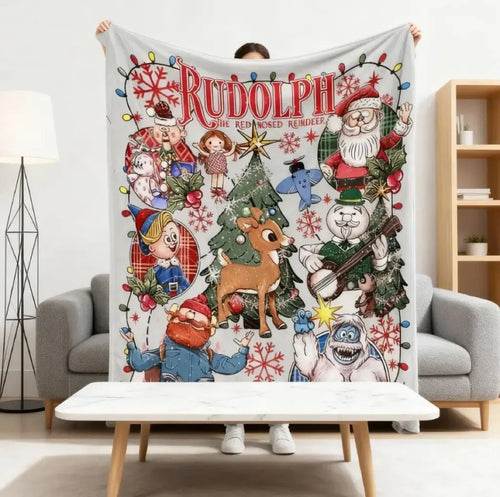 2026 Hot Sale🎄 Rudolph the Red-Nosed Reindeer Christmas Blanket