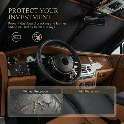 2026 New Portable Heat-Insulating Vehicle Sunshade, Upgraded Thickened Front Window Sun Shade☀️🚗