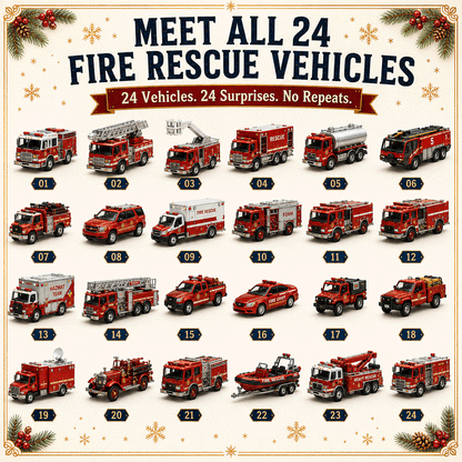 🔥Last Day 49% OFF - 🚒Fire Rescue 24-Day Advent Calendar
