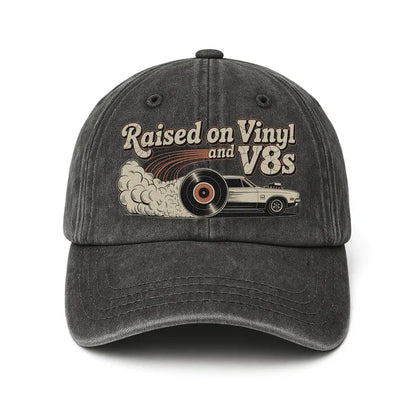 🚗🧢"Raised on Vinyl and V8s" The Gearhead Classic Cap