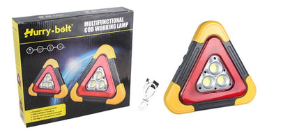 🔥2 in 1 Solar powered triangle roadside warning light