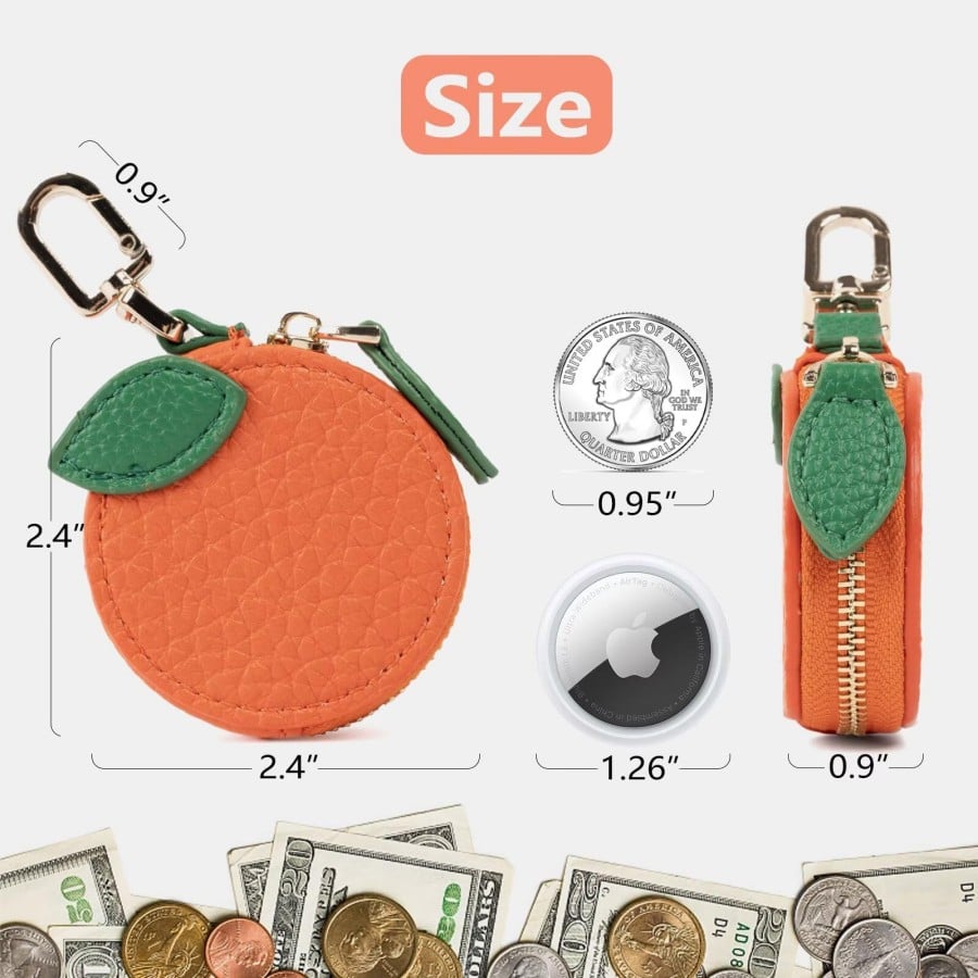 🔥Last Day 49% OFF - 🍊Cute Fruit Coin Purse Bag Charm Airtag Accessories