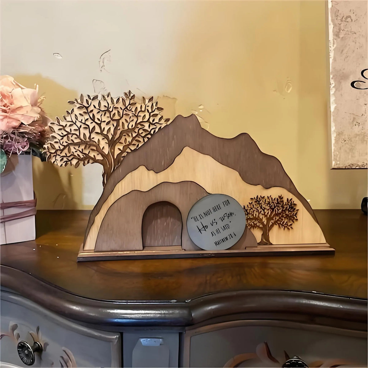 🔥Last 4 hours Sale: Save 50% -✝Empty tomb Easter decor