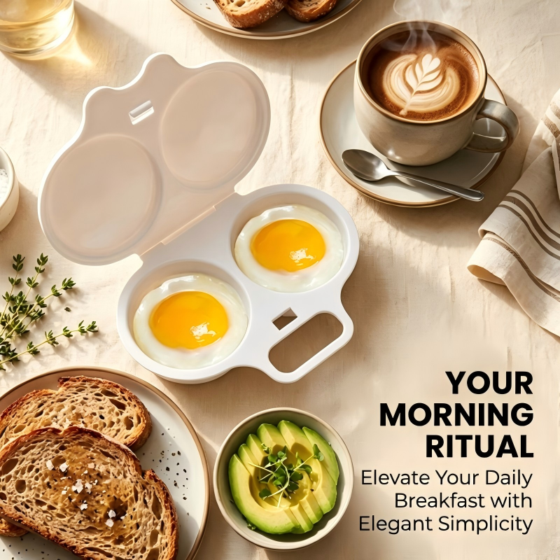 2-Egg Microwave Egg Poacher with Lid