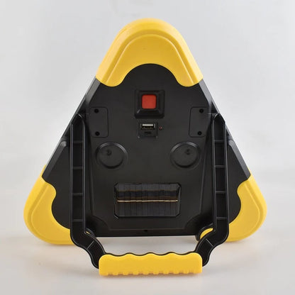 🔥2 in 1 Solar powered triangle roadside warning light