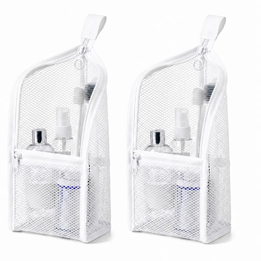 Mesh Zipper Toiletry Storage Pouch