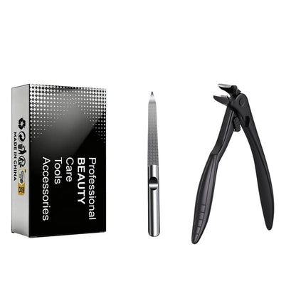 ✂️ Black Curved Nail Clipper – Ergonomic & Easy for Seniors 🖤