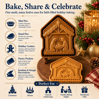 ✝️ Faith & Nativity Christmas Mini Pie Mold Collection
