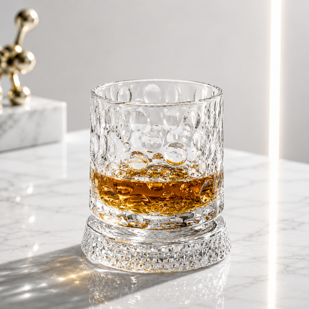 Rotating Whiskey Glass