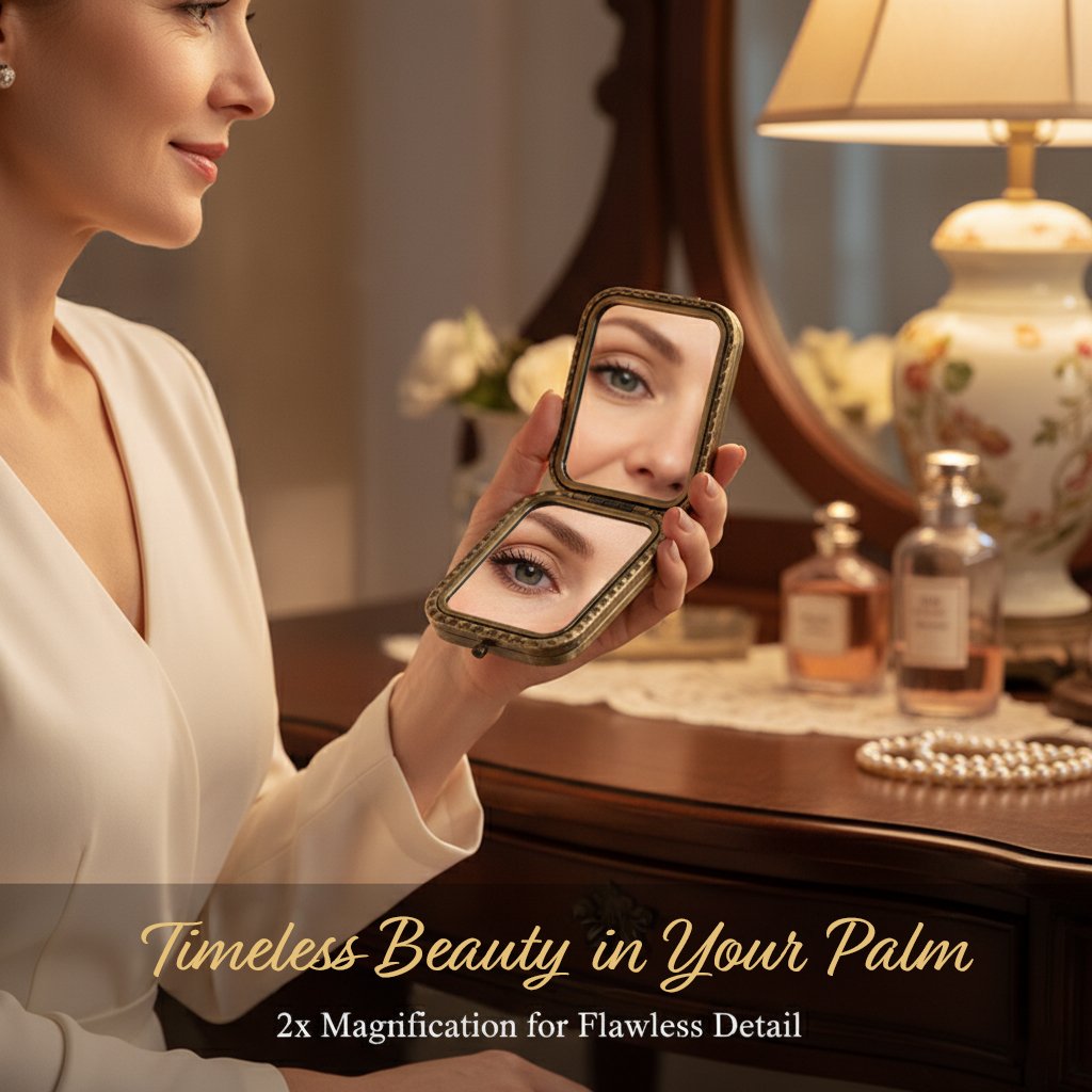 🔥Last Day 49% OFF - ✨Vintage Charm Compact Mirror