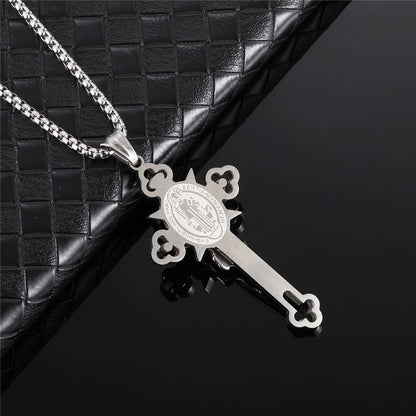 🔥Last 4 hours Sale: Save $30 -✨ST.Benedict Protection Cross Power Pendant Necklace