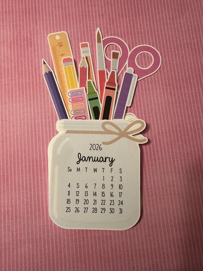 2026 Desk Calendar, 2026 Stationary Calendar, 2026 Teacher Calendar