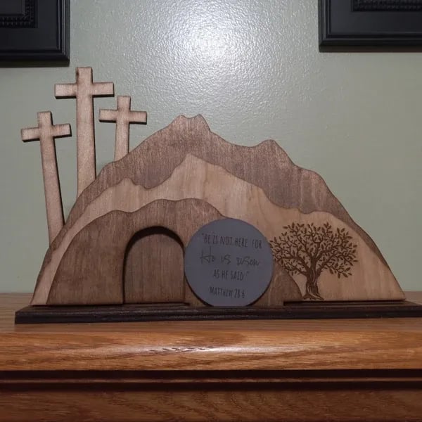 🔥Last 4 hours Sale: Save 50% -✝Empty tomb Easter decor
